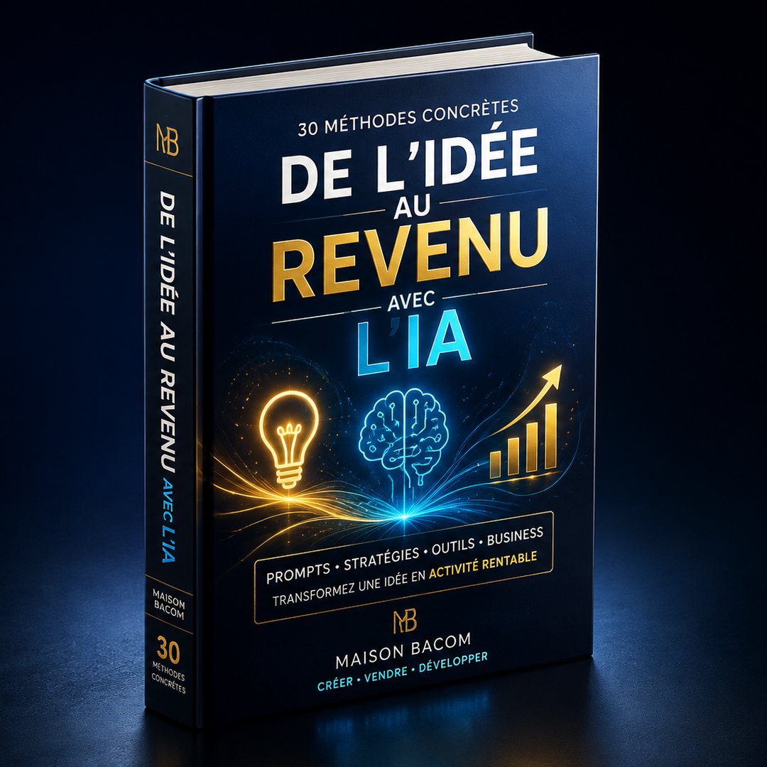 Couverture du livre DE L’IDÉE AU REVENU AVEC L’IA